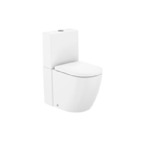 Cuvette de WC à réservoir bas, à adosser au mur